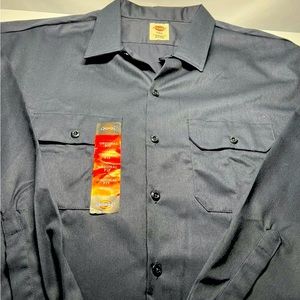 Dickies Work Shirt Long Sleeve 3XL 2 Pockets
